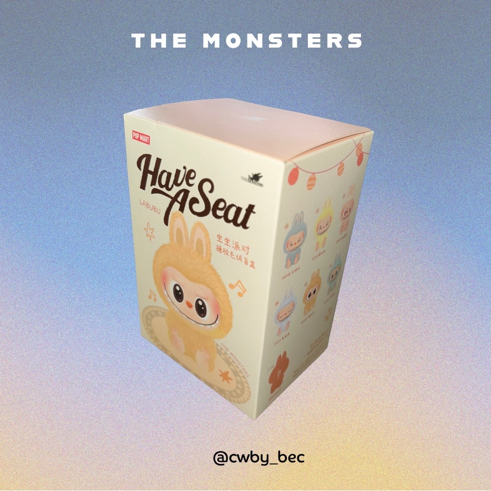 Pop Mart Labubu Have A Seat Collectible Plush Vinyl Face